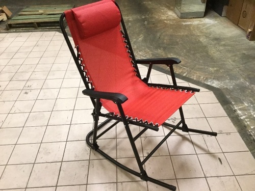 Foldable Zero Gravity Patio Rocking Lounge Chair. Appears New - Lot 278