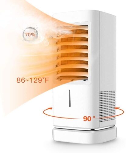 Space Heater,1500W Ceramic Space Heater With Humidifier Portable Oscillating Electric Heater 2 Mode With Thermostat 12H Timer Tip-over & Overheat Protection - New - Lot 326
