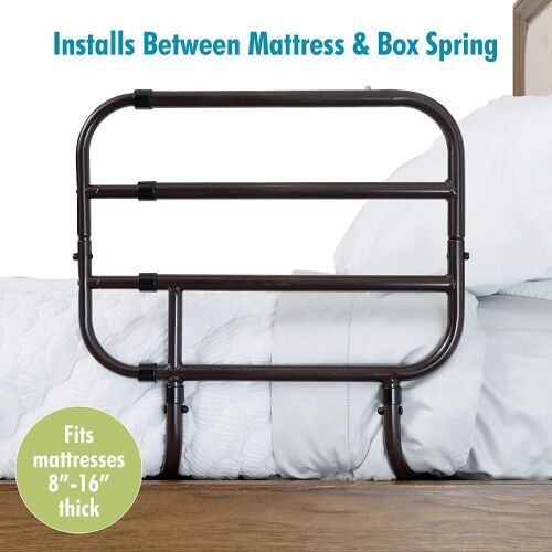 Able Life Bedside Extend-A-Rail, Adjustable Senior Bed Safety Rail and Bedside Standing Assist Grab Bar, Extends 20"-30", Fits 8" to 16" Mattresses - Appears New - Lot 342