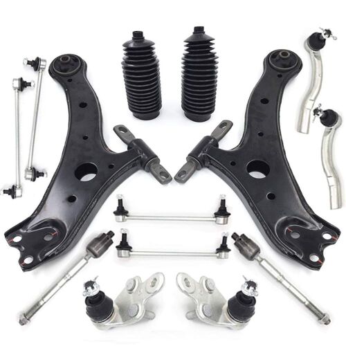 Topickasp - 14pc Front Lower Control Arms w/Lower Ball Joints, Front & Rear Sway Bar Links, Inner Outer Tie Rod Ends and Rack Boots Kit for 2007-2011 Toyota Camry, USA Models Only - Appears New - Lot 351