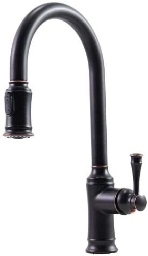 Wenore home Commercial Single Handle High Arc Pull out Kitchen Faucet. NEW - Lot 59