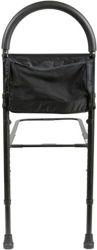 Medline Bed Assist bar With Storage Pocket, Height Adjustable Bed Rails for Elderly Adults, Assistance for Getting In & Out of Bed At Home - Appears New - Lot 394