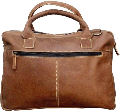 TUZECH Rustic Styled Buffalo Leather Handbag Carry Bag -Fits Laptop Upto 15 Inches. NEW - Lot 468