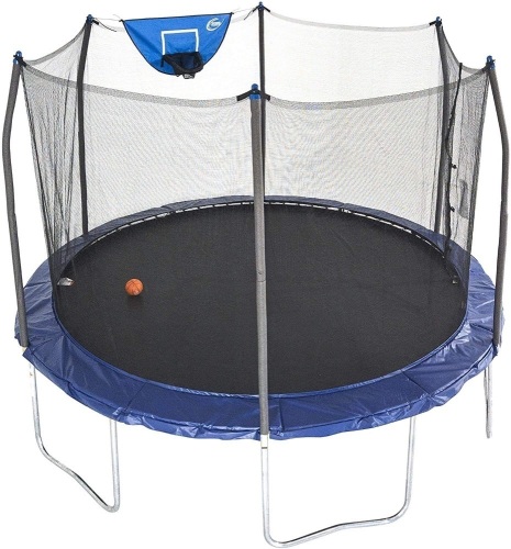 Skywalker Trampolines 12-Foot Jump N’ Dunk Trampoline with Enclosure Net. Appears New - Lot 26
