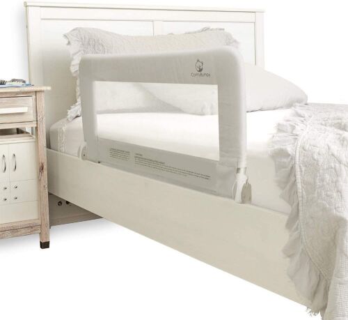 Toddler Bed Rail Guard for Kids, Queen & King Mattress, Universal Fit for Slats & Boxspring, by ComfyBumpy, Grey-XL - Appears New - Lot 580