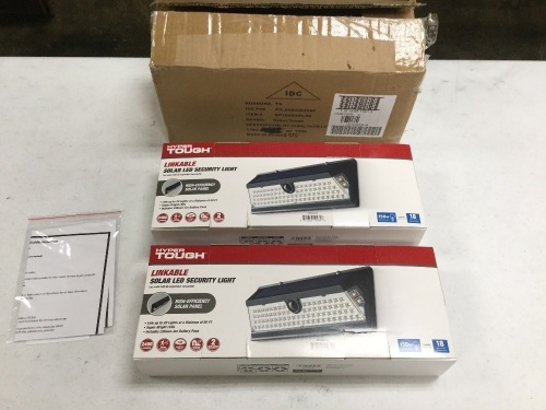 Lot of (2) New Hyper Tough Linkable Solar LED Security Lights. - Lot 3047