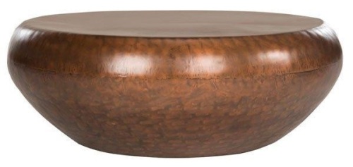 Safavieh Furniture - Patience Copper Metal Iron Coffee Table, 36"W x 39"D x 14.5"H. Appears New - Lot 95