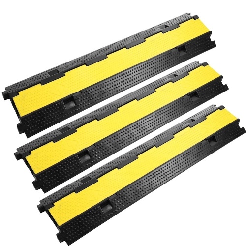 Vevor 3 Pack Channel Rubber Cable Protector 2 Channel Speed Bump 11000lbs Capacity. Appears New - Lot 126