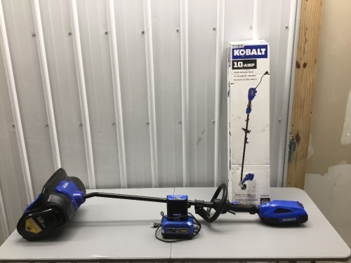 Kobalt 40V Weedeater w/ Snow Sweeper Attachment & Battery. E-Commerce Return. Appears New - Lot 134