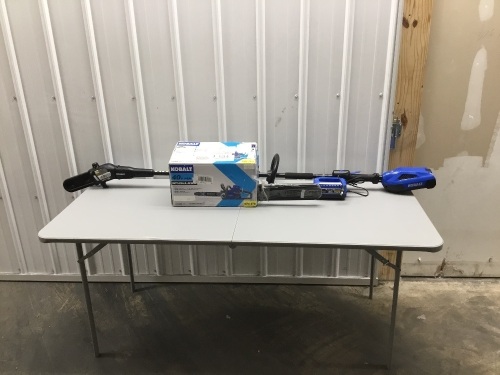 Kobalt 40V Chainsaw (Appears New) & Pole Saw (Appears Used). Untested. E-Commerce.  - Lot 140