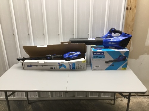 Kobalt Weedeater & (2) Leaf Blowers. E-Commerce. Appears New.  - Lot 149