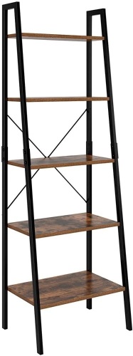 Homfa Industrial Ladder Shelf, 5 Tier Bookshelf. Appears New - Lot 211