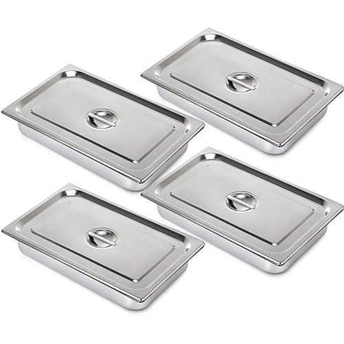 Lot of Steam Table Water Pan/Food Pans & Lids, Stainless Steel. - Lot 216