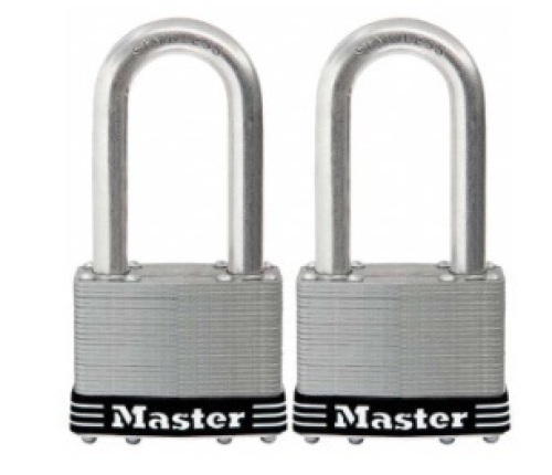 Lot of (5) 2 Packs of Master Lock Padlocks, Laminated Stainless Steel Locks, 2-1/2 in. Wide, (Each Pack of 2-Keyed Alike). New.  - Lot 227