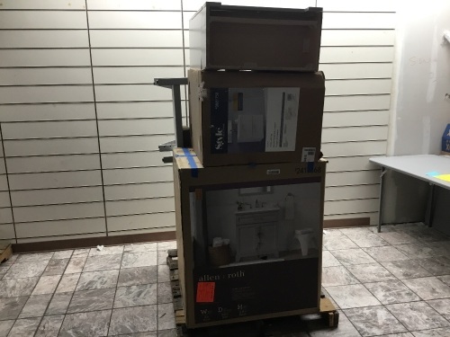 Pallet of Bathroom Vanities. Various Brands/Sizes/Applications. See Pics. Condition Unknown, Some Appear to Have Minor Damage.  - Lot 229