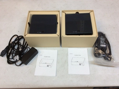 (2) Mini Desktop Computers, Dual Band WiFi, HDMI&VGA Ports, Fanless Mini PC. E-Commerce Return. Untested/Condition Unknown.  - Lot 320