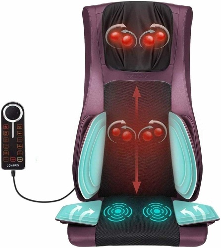 Naipo Shiatsu Massage Chair Pad w/ Heat & (12) Modes of Neck & Back Massage. E-Commerce. Tested/Works. Appears New.  - Lot 326