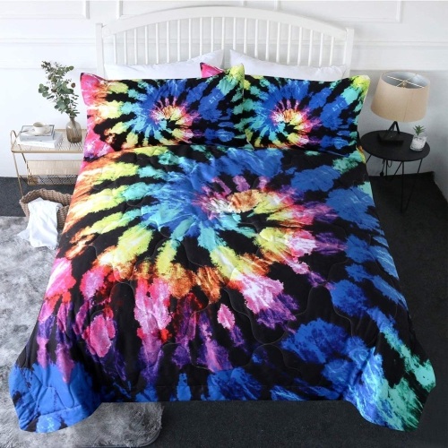 BlessLiving 3 Piece Tie Dye Comforter Set with Pillow Shams. Full/Queen Size. E-Commerce Return. Unknown Condition - Lot 327