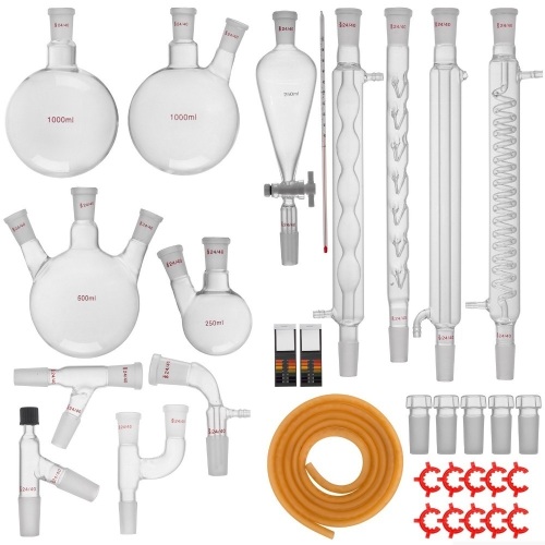 24/40 Organic Chemistry Laboratory Glassware Kit,32 Pcs,lab Chemilcal Unit. Appears New - Lot 332
