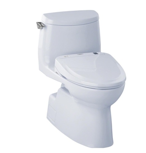 TOTO CarlyTOTO Carlyle II Connect 1-Piece 1.0 GPF Elongated Washlet Bidet in Cotton White (Bidet Seat Only). Condition Unknown/May Be Missing Parts.  - Lot 417
