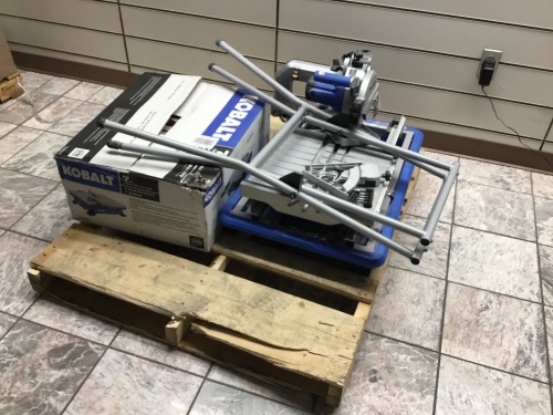 Lot of KOBALT Tile Saws. E-Commerce Return. Used/Condition Unknown. SEE PICS.  - Lot 493