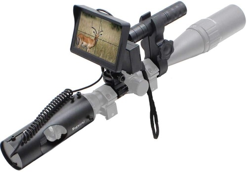 Megaorei2- Digital Night Vision Scope for Rifle Hunting with Camera 4.3" Portable Display Screen and 850nm Infrared IR Illuminator. Batteries Not Incuded. Appears New - Lot 533
