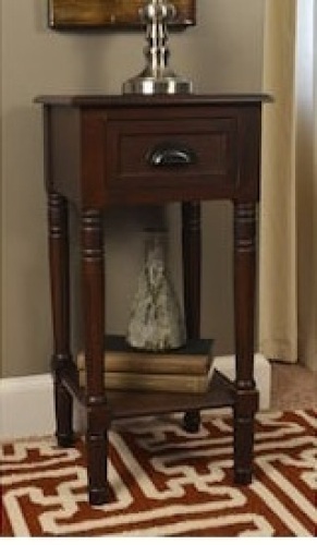 Espresso Wood End Table. Appears New. E-Commerce.  - Lot 607