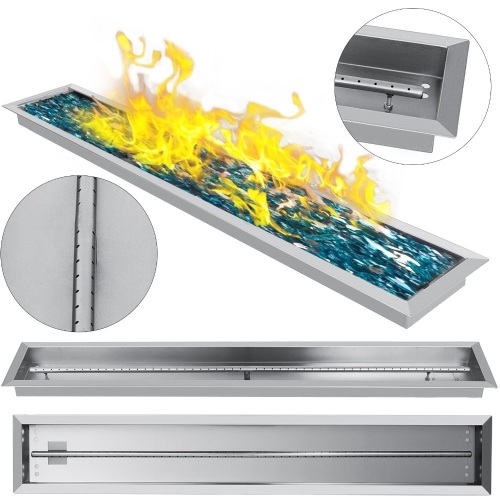 (3) Drop-in Fire Pit Pan W/ Burners, Used w/ Propane Tanks (Burners Only: Fireglass Sold Separatley). Appear New - Lot 619