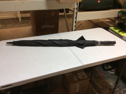Large Durable Waterproof Umbrella, Black. Appears New. - Lot 628