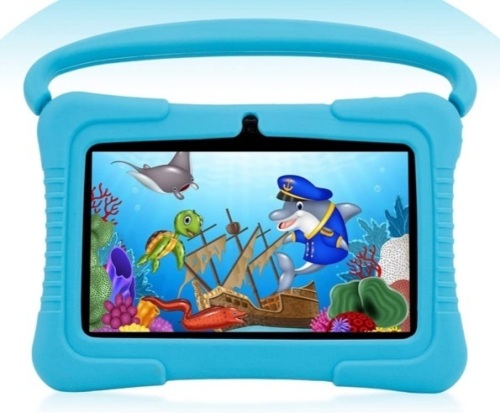 Veidoo Kids 7" Tablet, w/ Light Blue Case, 16GB. E-Commerce. Powers On/ Not Tested Further.  - Lot 655