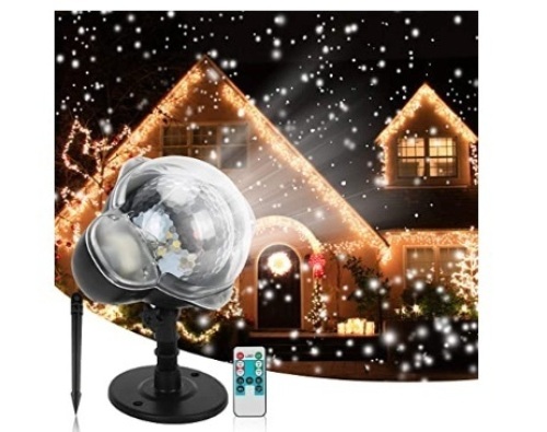 White Snowfall Projector Lights, Indoor Outdoor Holiday Lights w/ Remote Control. - Lot 661