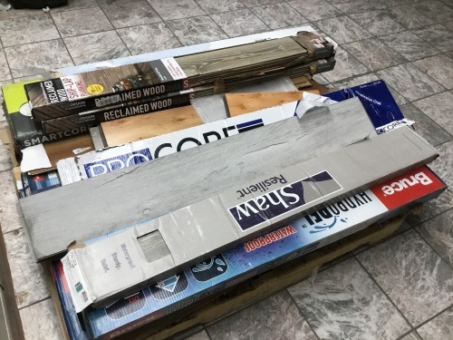 Pallet of Random Flooring. Various Type/Sizes/Applicatons. Some Appear New. Condition Unknown. - Lot 663