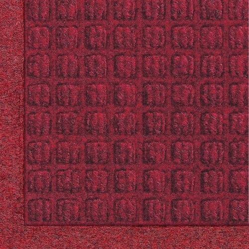 M&A Matting Polypropylene Fiber Entrance Indoor/Outdoor Floor Mat, 4' L x 3' W, 3/8" Thick, Red/Black. Appears New  - Lot 669