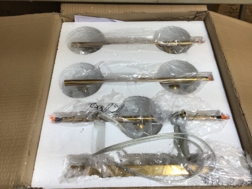 Wellmet (5) Light Hanging Light. Brass Finish. Appears New  - Lot 686