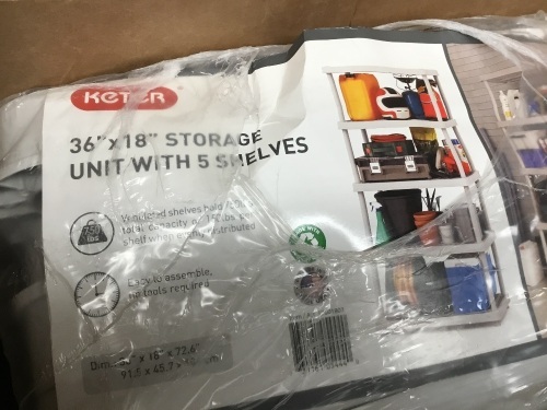 Lot of Storage Shelving. Condition Unknown. Items May Be Damaged or Incomplete.  - Lot 707