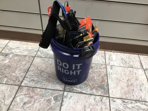 Bucket of Tools. Various Brands & Types of Tools. See Pics for Details. Condition Unknown, Most Appear New - Lot 718