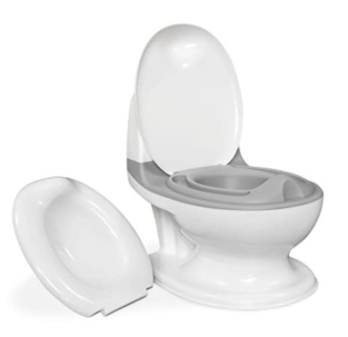 Nuby My Real Potty Training Toilet w/ Life-Like Flush Button & Sound for Toddlers & Kids, White. Appears New - Lot 735