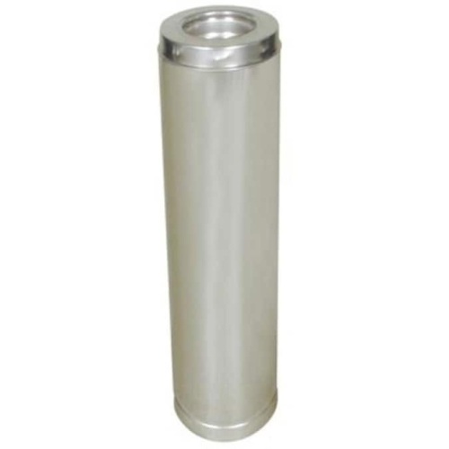 (2) SuperVent - 36"L x 6" dia Stainless Steel Insulated Double Wall Stainless Chimney Pipe. Condition Unknown. Appears New  - Lot 813