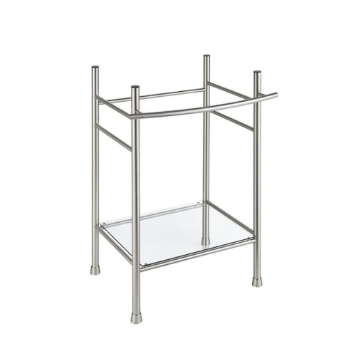 American Standard Edgemere 34.4063-in H Brushed nickel Stainless steel Pedestal Sink Base (Base Only). Appears New - Lot 814