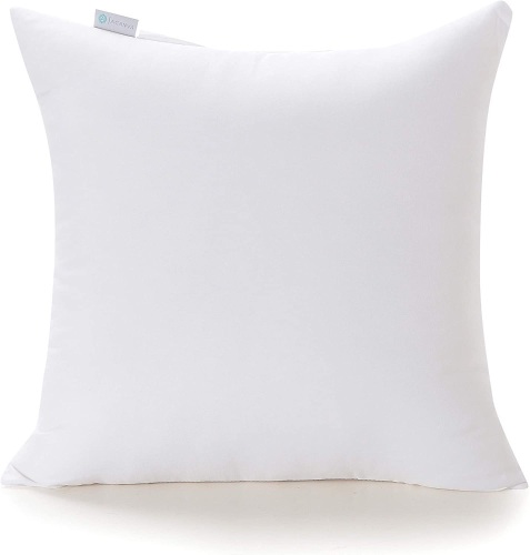 (2) Acanva Decorative Square Throw Pillow Inserts, Hypoallergenic, 12x12, White - Lot 824