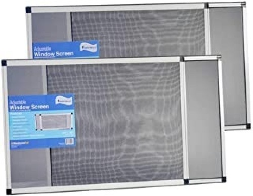 Fenestrelle Expandable Window Screen, 2 Way Adjustable, Horizontal (28"h fits 20-38"w) Perfect Replacement Screen for Windows, 2 Pack Screens. Appears New  - Lot 910