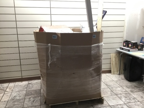 Pallet of Home Imporvement Store Return & Salvage Items. Condition Unknown. Will Contain Damaged or Incomplete Items for Parts/Repair.  - Lot 943