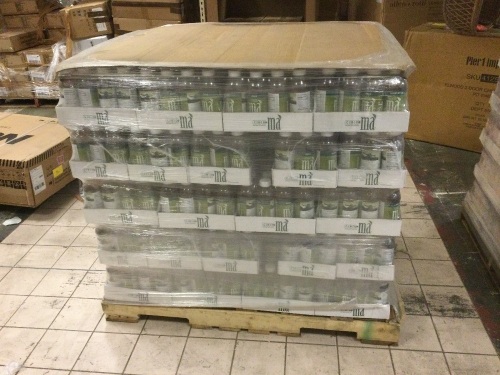 Pallet of (90) Cases of CBD Hemp Extract Infused Brewed Green Tea Herbal Elixir - Detox - 15 MG Per Bottle - Emperor Spice. Best by date of 10/01/20 - Lot 1008