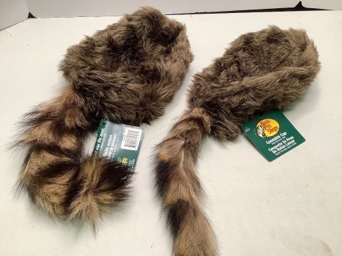 Lot of (2) Coonskin Cap, One Size, Appears New - Lot 105