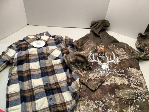 Lot of (2) Youth Boys Shirt, Hoodie, Medium, Ecommerce Return - Lot 222