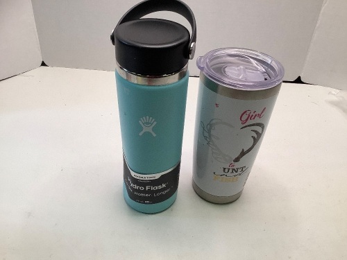 Lot of (2) Insulated Cups, Dents, Broken Lid, Cosmetic Damage, Ecommerce Return - Lot 273