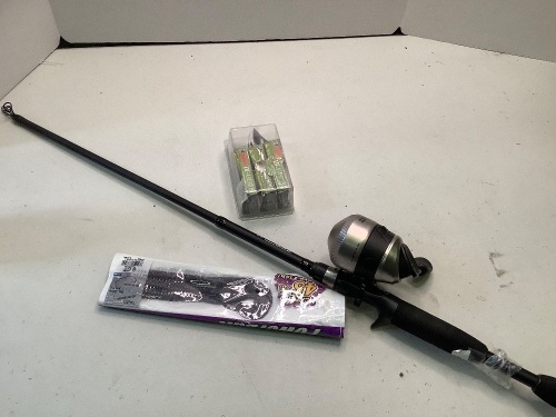 Zebco Fishing Rod, with lures, Ecommerce Return - Lot 365