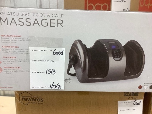 Reflexology Shiatsu Foot Massager w/ High-Intensity Rollers, Remote Control - Lot 1513