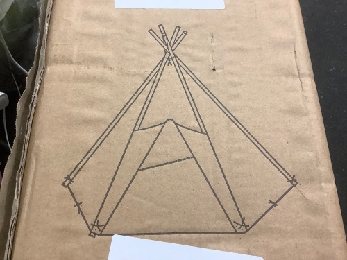 White Canvas Teepee, Appears New - Lot 91