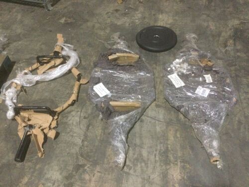 Lot of (3) Deadlift Bars & (1) 15lb Rogue Bumper Plate - Lot 60
